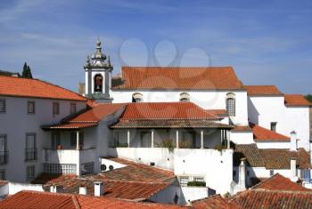 Royalty Free Photo of Red Roofs in a Small Historical European Town