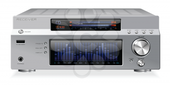 Royalty Free Clipart Image of  a Hi-Fi Audio Signal Receiver Amplifier
