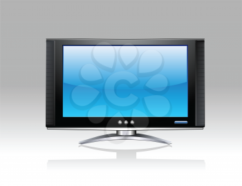 Royalty Free Clipart Image of a Modern Flat Plasma LCD Television