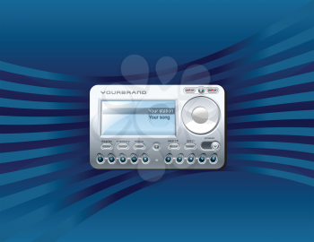 Royalty Free Clipart Image of a Stereo Satellite Receiver