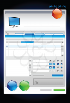 Royalty Free Clipart Image of Web Elements for User Interface