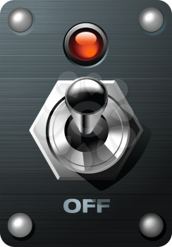 Royalty Free Clipart Image of an Analog Toggle Switch