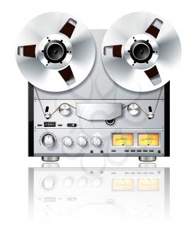 Royalty Free Clipart Image of a Vintage Stereo