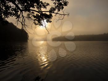 Sunrise over Little Salmon Lake in Frontenac Provintial Park, Ontario, Canada