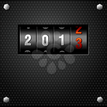 Royalty Free Clipart Image of an Analogue Counter for 2012-2013