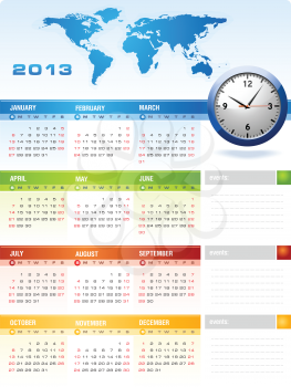 Royalty Free Clipart Image of an Office Calendar