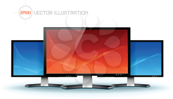 Royalty Free Clipart Image of TVs