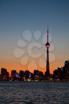 Royalty Free Photo of a Dramatic Sunset at Toronto Ontario