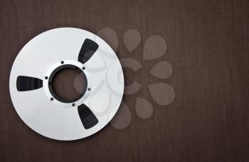 Royalty Free Photo of an Audio Reel on Black