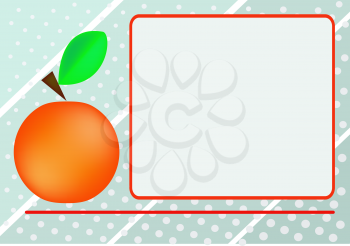 Royalty Free Clipart Image of a Fruit With a Blank Space