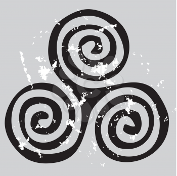 Royalty Free Clipart Image of a Celtic Spiral