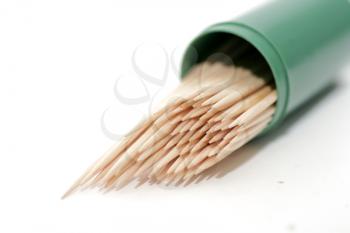 toothpicks from the bank on a white background