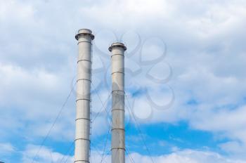 industrial pipe on a blue sky background