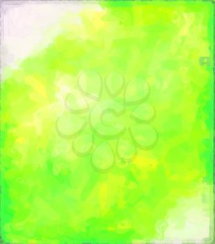 Green abstract watercolor background paper design of bright color splashes modern art painted canvas background texture atmosphere art