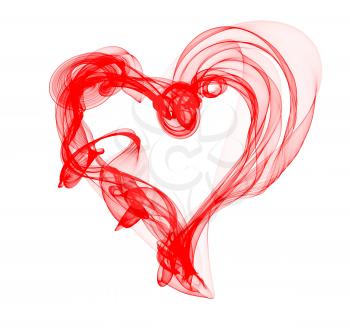 red smoke heart illustration