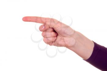 Royalty Free Photo of a Woman Pointing