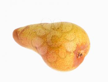 yellow pear isolated on white background