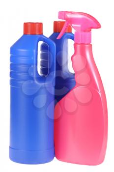 Royalty Free Photo of Bottles of Cleaning Supplies