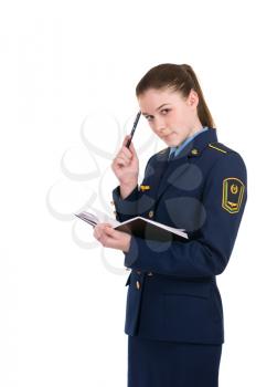 Royalty Free Photo of a Woman in a Uniform