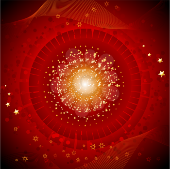 Royalty Free Clipart Image of a Festive Starry Background 
