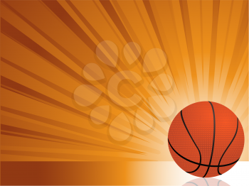 Royalty Free Clipart Image of a Basketball Background