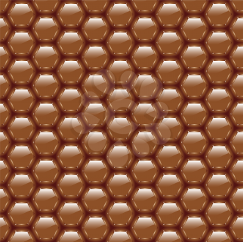 Royalty Free Clipart Image of a Background Illustration of   Chocolate Honeycomb