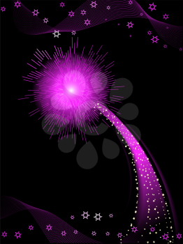 Royalty Free Clipart Image of a Background of Fireworks