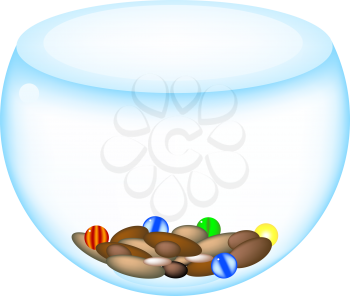Royalty Free Clipart Image of a Glass Bowl