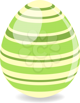 Royalty Free Clipart Image of a Green Easter Egg