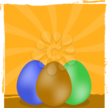 Royalty Free Clipart Image of  Easter Egg Background