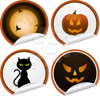 Royalty Free Clipart Image of Halloween Stickers