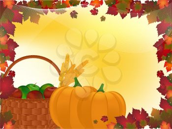 Royalty Free Clipart Image of a Harvest Background