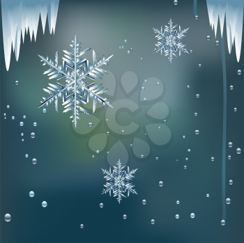 Royalty Free Clipart Image of an Icy Window