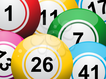 Royalty Free Clipart Image of Lottery Balls