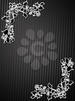 Royalty Free Clipart Image of an Ornate Floral Background
