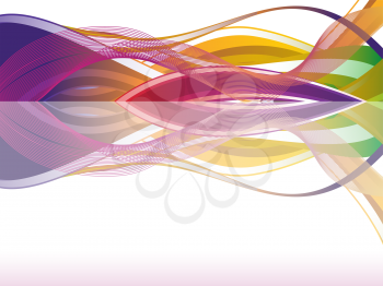 Royalty Free Clipart Image of a Colorful Wave Background