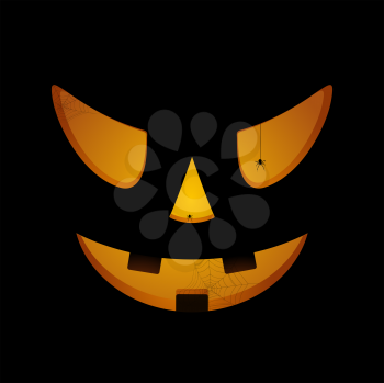 Royalty Free Clipart Image of a Halloween Background With a Spooky Face