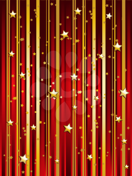 Royalty Free Clipart Image of a Festive Starry Background