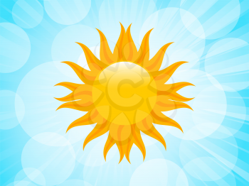 Royalty Free Clipart Image of the Sun in the Sky