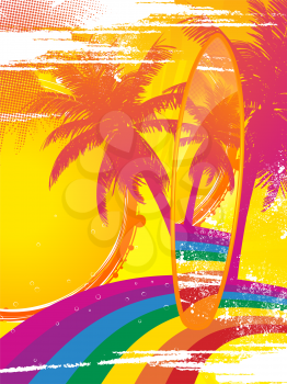 Royalty Free Clipart Image of an Abstract Tropical Design