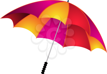 Royalty Free Clipart Image of a Colorful Umbrella
