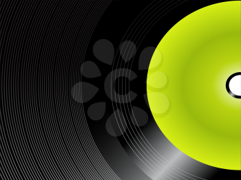 Royalty Free Clipart Image of Vinyl Record Background