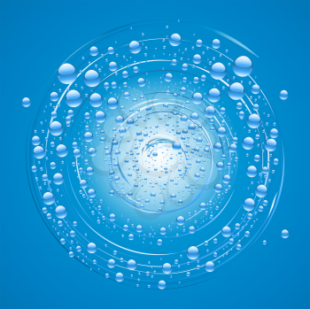 Royalty Free Clipart Image of a Whirlpool of Bubbles