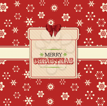 Christmas background with girft lable and Christmas message