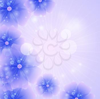 Floral Purple Background with starburst