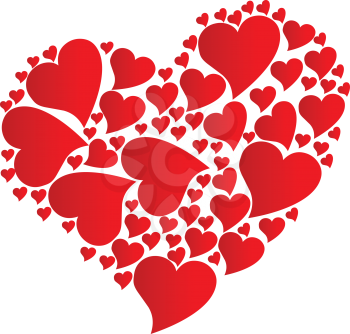 Royalty Free Clipart Image of a Heart of Hearts