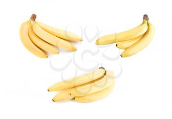 Set of fruits banana isolated on white background
