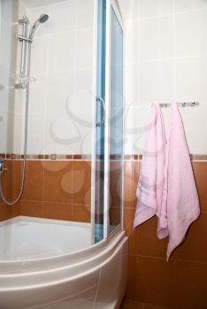 Royalty Free Photo of a Shower and Bathtub 