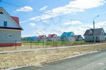 Royalty Free Photo of a Street of Houses