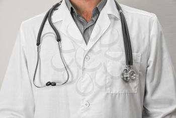 Royalty Free Photo of a Doctor Wearing a Lab Coat